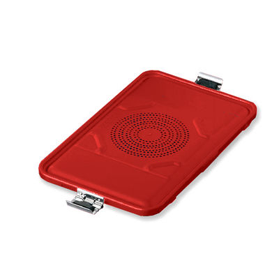 アズワン 滅菌コンテナ M用蓋 レッド 7-4885-03 1個（直送品）