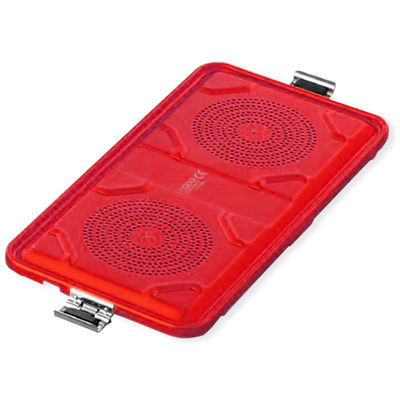 アズワン 滅菌コンテナ L用蓋 レッド 7-4886-03 1個（直送品）