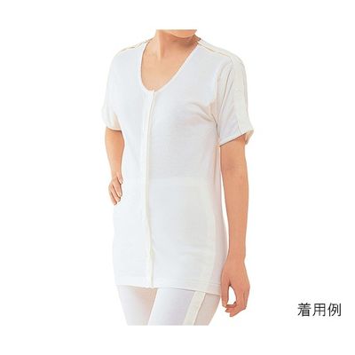 神戸生絲 ワンタッチ肌着 婦人用両肩腕開き No.54L 5分袖 1袋(1枚) 7-1478-02（直送品）