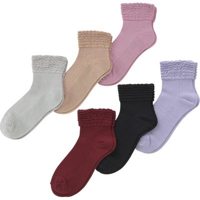 神戸生絲 ゴム無しソックス 春夏用（綿混） 婦人用 パープル 3222H　【介護用衣類】介援隊カタログ U0063（直送品）