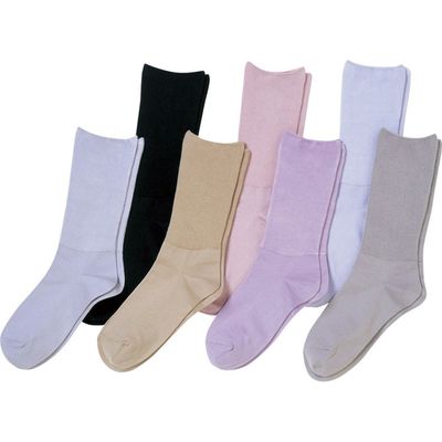 神戸生絲 楽らくソックス 春夏用（綿混） 婦人用 ピンク 3950　【介護用衣類】介援隊カタログ U0205（直送品）