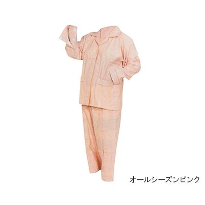 ハートフルウェアフジイ 前開きパジャマHP15ー100 春夏用 LL ピンク 7-2060-04 1袋(1枚)（直送品）