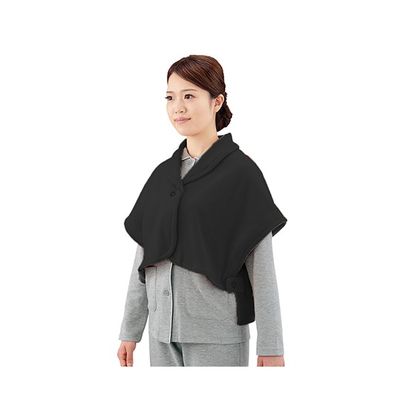 ハートフルウェアフジイ ケープ HA01ー048 黒 7-2065-04 1枚（直送品）