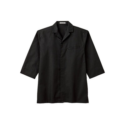 ボンマックス ユニセックス開襟和シャツ ブラック M FB4542U-16-M