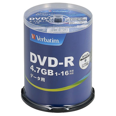 ＤＶＤーＲ（Ｄａｔａ）　１回記録用　４．７ＧＢ　１ー１６倍速　１００枚スピンドルケース１００Ｐ　ＩＪＰ対応 DHR47JP100V4（直送品）