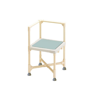 矢崎化工 シャワーいす L型タイプ(ターンテーブル無し・アジャスターあり) CAA-0101 1台 7-3961-01（直送品）