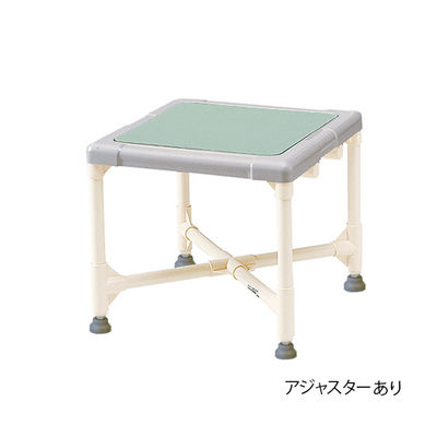 矢崎化工 シャワーいす F型タイプ(ターンテーブル無し・アジャスターあり) CAA-0201 1台 7-3961-02（直送品）