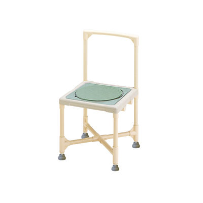 矢崎化工 シャワーいす 背もたれ型 (ターンテーブルあり・アジャスターあり) CAT-0301 1台 7-3961-06（直送品）