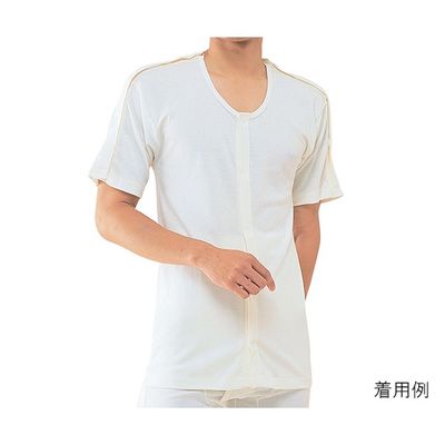 神戸生絲 ワンタッチ肌着 紳士用両肩腕開き No.8L 5分袖 1袋(1枚) 7-1476-02（直送品）