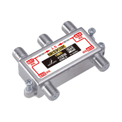 DXアンテナ 分配器 2K 4K 8K対応 4分配 全端子間通電 金メッキプラグ F型端子 ダイカスト構造 4DMLS 1個（直送品）