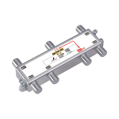 DXアンテナ 分配器 2K 4K 8K対応 6分配 1端子通電形 金メッキプラグ F型端子 ダイカスト構造 6DMS 1個（直送品）