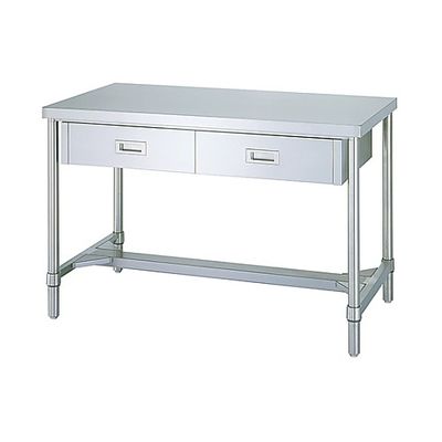 シンコー ステンレス作業台引出付 (SUS430・H枠仕様) 600×450×800 WDH-6045 1台 61-0009-59（直送品）