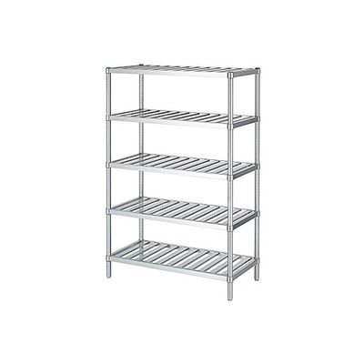 シンコー ステンレスラック (SUS430・スノコ棚5段仕様) 888×338×1800 RS5-9035 1式(1個)（直送品）