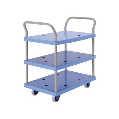 金沢車輌 静音樹脂台車 790×455×865mm (両ハンドル3段) NP-119GS 1個 62-1619-15（直送品）