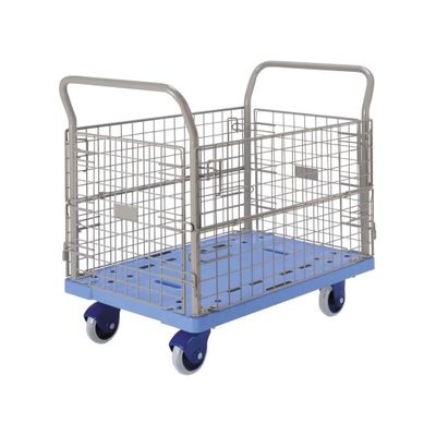 金沢車輌 静音樹脂台車 980×635×915mm (網両面開閉式) NP-307GS 1個 62-1619-22（直送品）