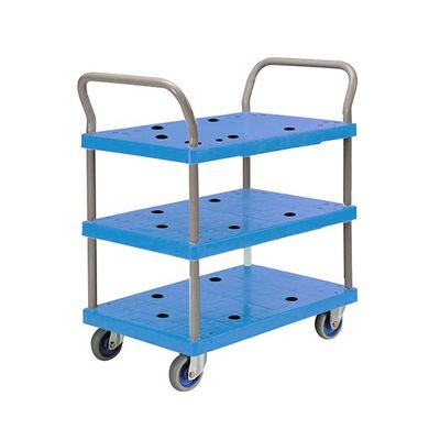 金沢車輌 樹脂台車 (両ハンドル3段) 790×455×865mm NP-119 1個 62-1619-43（直送品）