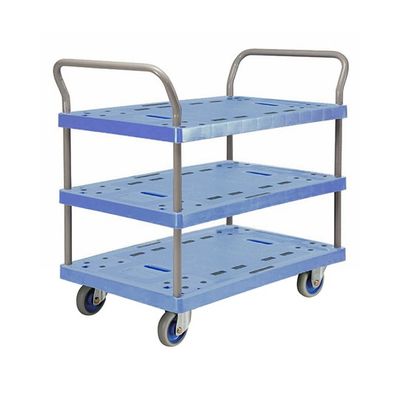 金沢車輌 樹脂台車 (両ハンドル3段) 975×600×970mm NP-319 1個 62-1619-54（直送品）