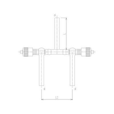 旭製作所 高真空グリースレスマルチバルブ I型 溝付 芯棒材質:PTFE 2262ー12G 1個 62-2091-74（直送品）
