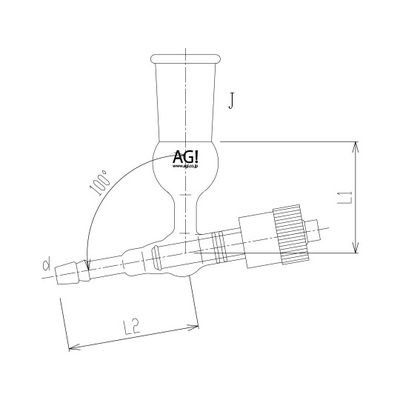 旭製作所 高真空グリースレスドレンバルブ芯棒材質:PTFE 2488ー3L 1個 62-2093-70（直送品）