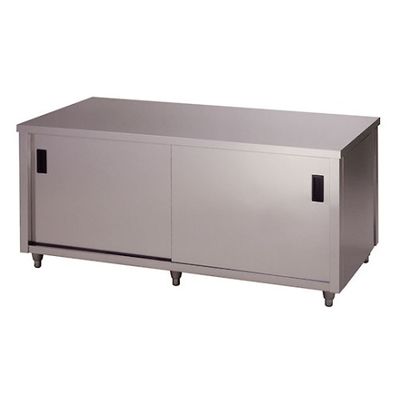 東製作所 ステンレス保管庫(両面引違戸) 900×900×800 ACW-900L 1個 61-4435-73（直送品）