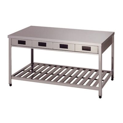 東製作所 両面引出し付作業台スノコ板付 1200×750×800 YTWO-1200 1個 61-4439-68（直送品）