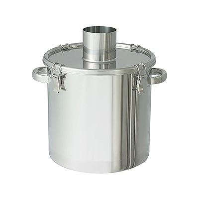 ステンレス製の36L円柱容器(蓋付き円柱バット) - 容器