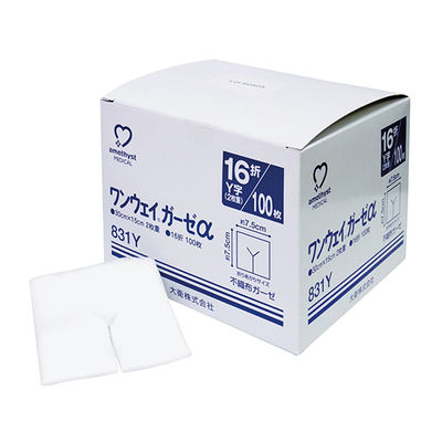 大衛 ワンウェイガーゼα 2枚重・16折・Yカット 831Y 1セット（100枚入