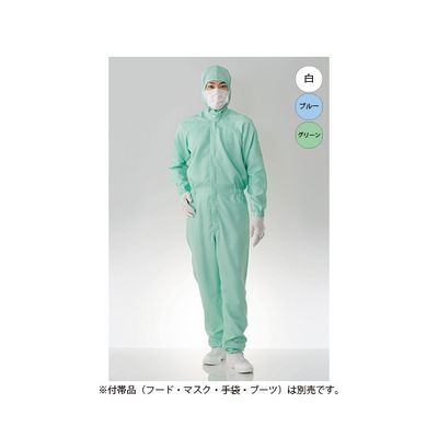 東洋リントフリー 防塵ツナギ服 グリーン FC133C-03 M 東洋リントフリー 防塵ツナギ服 グリーン FC133Cー03 4L 1枚 61-0089-72（直送品）