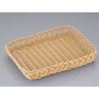 トーダイ BB-421-IV角型 ベーカリーバスケット スカシ アイボリー 01042140 1セット(5個)（直送品）