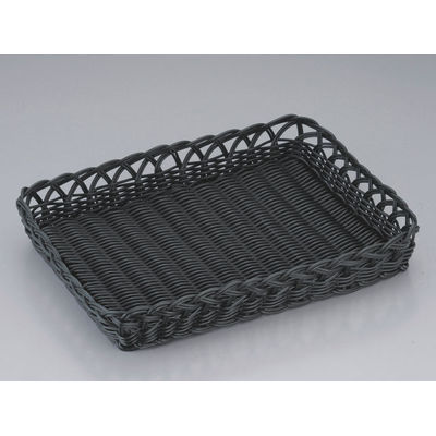 トーダイ BB-423-BK角型 ベーカリーバスケット スカシ ブラック 01042340 1包：5個（直送品）