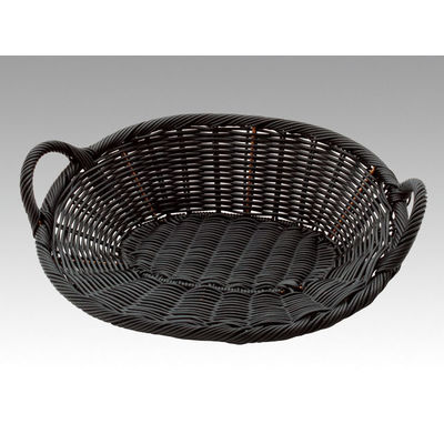 トーダイ HB-003-BK小判型 ベーカリーバスケット 手付 ブラック 010HB003 1包：5個（直送品）