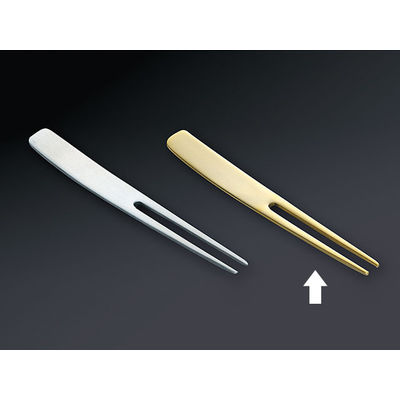 トーダイ 18-8 かんざし ピックフォーク 金メッキ 01400002 1包（6本×6箱×10袋＝360本入）（直送品）