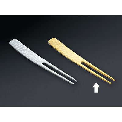 トーダイ 18-8 かんざし 槌目 ピックフォーク 金メッキ 01401002 1包：60本（6×10）（直送品）