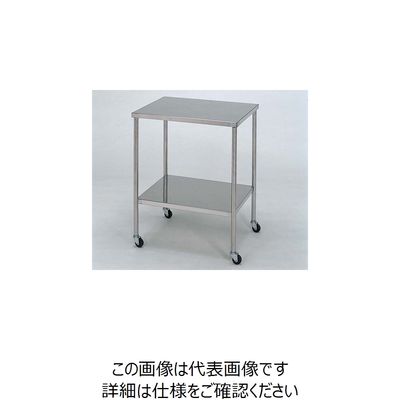 柏ステンレス工業 ステンレスワゴン 機械卓子M (枠無) 2段 ステンレスワゴンMA-2F-M 1個 62-2713-82（直送品）