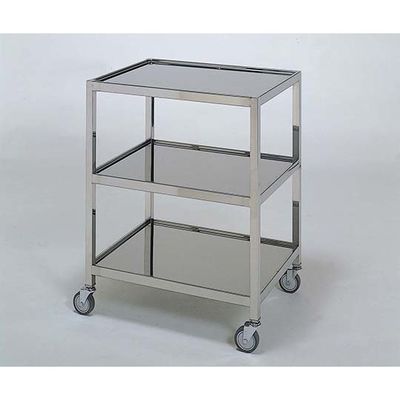 柏ステンレス工業 ステンレスワゴン 機械卓子S (縁付) 3段 ステンレスワゴンMA-3S-S 1個 62-2714-11（直送品）