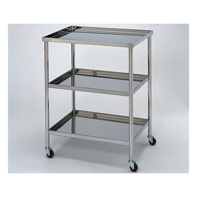 柏ステンレス工業 ステンレスワゴン 機械卓子S (立上) 3段 ステンレスワゴンMA-3V-S 1個 62-2714-16（直送品）