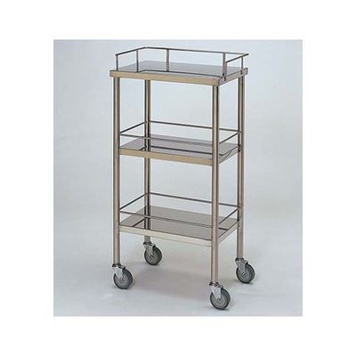 柏ステンレス工業 ステンレスワゴン 機械卓子 (枠付) 750×450×800mm ステンレスワゴンMA-750 1個 62-2714-23（直送品）