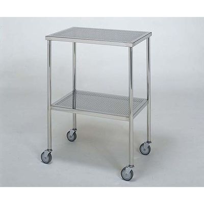 柏ステンレス工業 ステンレスワゴン 機械卓子M (パンチング) ステンレスパンチングワゴンMA-2P-M 1個 62-2714-25（直送品）