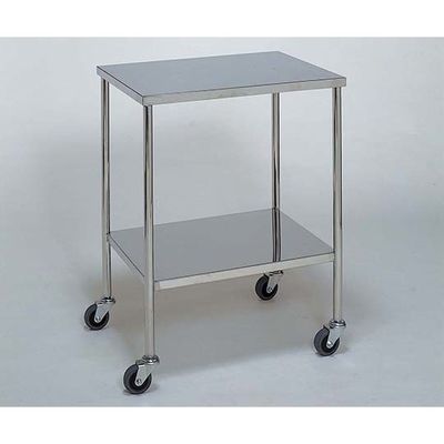 柏ステンレス工業 ステンレスワゴン 機械卓子 (静音使用 枠無) 2段 600×450×800H ステンレスワゴンMA-512 1個（直送品）