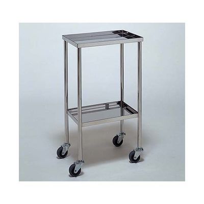柏ステンレス工業 ステンレスワゴン 機械卓子 (静音使用 立上) 2段 450×300×800H ステンレスワゴンMA-611 1個（直送品）