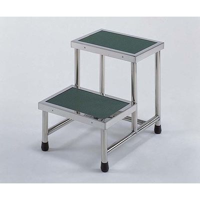 柏ステンレス工業 二段踏台 400×550×410H ニダントウダイ MH-2F-L 1個 62-2715-87（直送品）