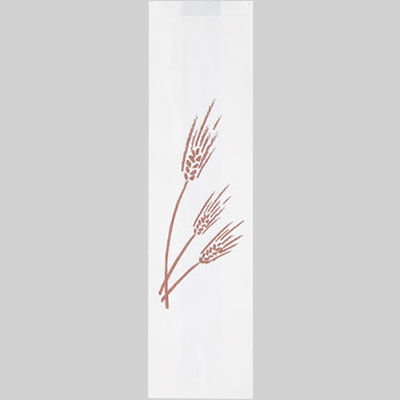 大阪ポリヱチレン販売 フランスパン紙袋麦の穂（白）No.34（ワイド） 1856 1包：50枚×20（直送品）