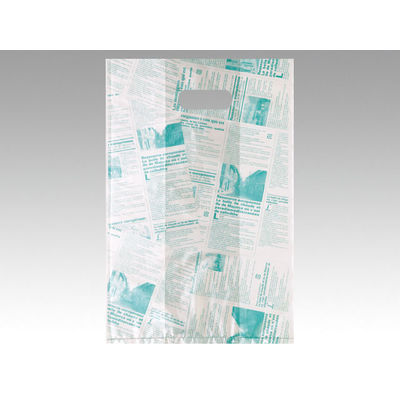 大阪ポリヱチレン販売 No.24 丸抜手提袋ヨーロピアン柄（グリーン） 5631 1包：100枚×10（直送品）