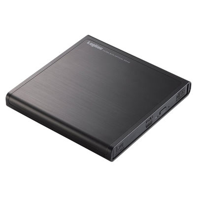 DVDドライブ DVD CD M-DISC 対応 USB2.0 書き込みソフト付 ブラック LDR-PMJ8U2LBK ロジテック 1台（直送品）