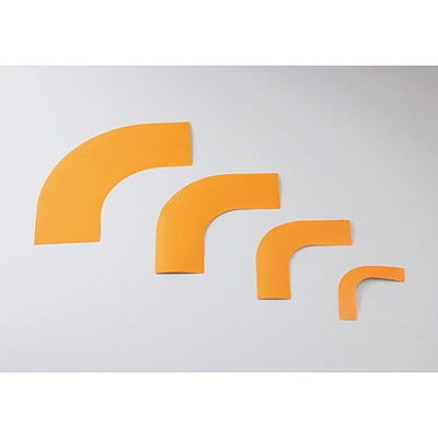 日本緑十字社 ガードテープ用コーナーテープ GTLー50YR 150025 1組(10枚) 61-3417-55（直送品）