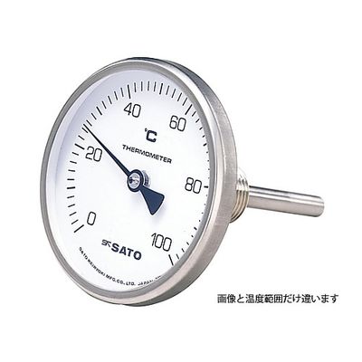 佐藤計量器製作所 バイメタル式温度計 BMーTー75S 2110ー12 ー30~50°C 100mm 1セット 61-0096-51（直送品）