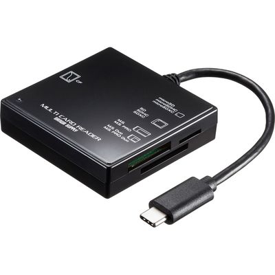サンワサプライ USB3.1 Type-C マルチカードリーダー ADR-3TCML40BKN 1個（直送品）