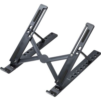 サンワサプライ ノートパソコン用モバイルスタンド(角度調整・折りたたみタイプ) PDA-STN53BK 1個（直送品）