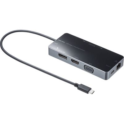 サンワサプライ USB Type-C ドッキングステーション USB-DKM2BK 1個（直送品）