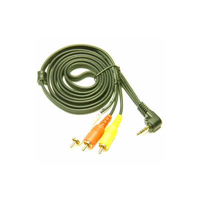 アズワン AVケーブル3RCA/3.5mmプラグ4極1.5m Q300/1.5M 1セット(8m:2m×4本) 63-3101-50（直送品）